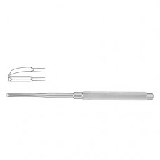 Gardner Bone Chisel Triangular Shape - Curved Left Stainless Steel, 17 cm - 6 3/4" Blade Width 4 mm